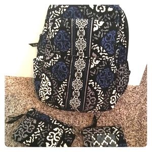 Vera Bradley backpack,wallet,license holder